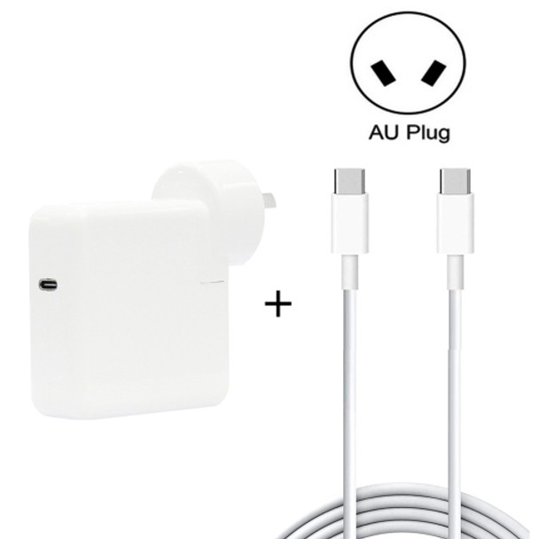 2 in 1 PD3.0 30W USB-C / Type-C Travel Charger with Detachable Foot + PD3.0 3A USB-C / Type-C to USB-C / Type-C Fast Charge Data Cable Set, Cable Length: 1m, AU Plug