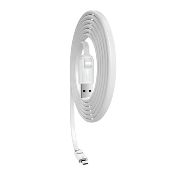 JOYROOM MS-1030M1 Creative Series 1m 3A USB to Micro USB-C Data Sync Charge Cable (White)