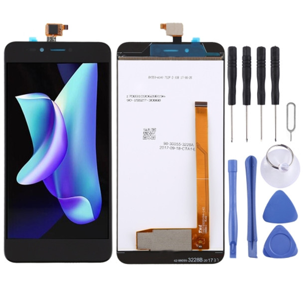 LCD Screen and Digitizer Full Assembly for BQ BQ-5504 Strike Selfie Max(Black)