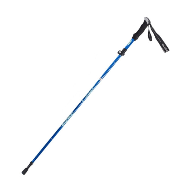 TANERDD TR-D0001 Trekking Poles Aluminum Alloy Folding Outdoor Handrails Trekking Walking Sticks(Short Model (Blue))