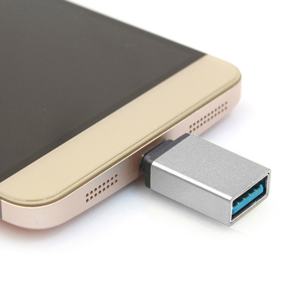Aluminum Alloy USB-C / Type-C 3.1 Male to USB 3.0 Female Data / Charger Adapter, For Galaxy S8 & S8 + / LG G6 / Huawei P10 & P10 Plus / Xiaomi Mi 6 & Max 2 and other Smartphones(Silver)