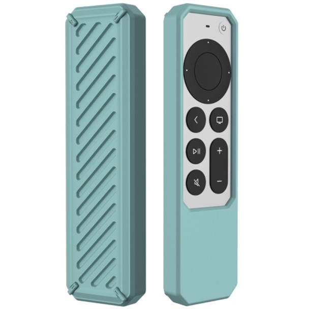 2 PCS Remote Control All-Inclusive Anti-Drop Silicone Protective Cover, Applicable Model: For Apple TV 4K 2021(Pine Green)