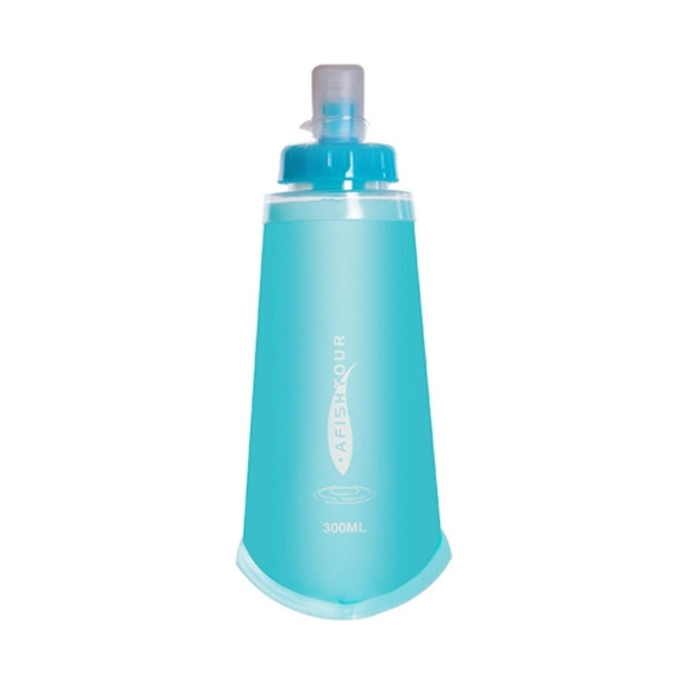 AFISHTOUR TPU Outdoor Sports Soft Water Bag Marathon Water Bottle Folding Water Bag, Capacity: 300ml (Blue)