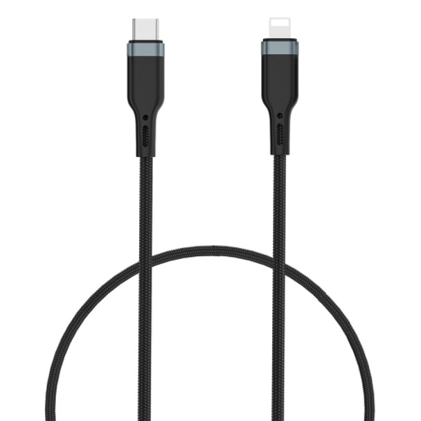WIWU PT04 USB-C / Type-C to 8 Pin Platinum Data Cable, Cable Length:1.2m(Black)
