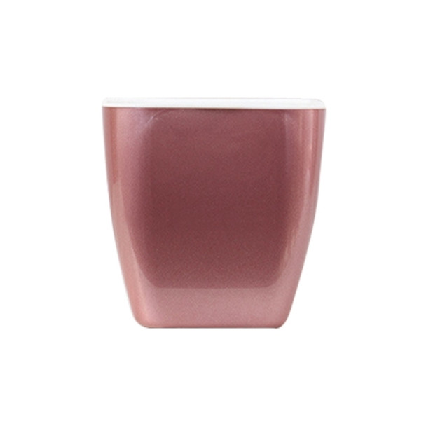 3 PCS Imitation Metal Colorful Water Storage Plastic Flowerpot, Size: G109 Medium Pot(Square Rose Gold)