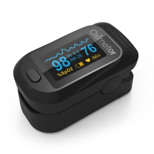 JZ-133R Finger Pulse Oximeter Finger-Type Blood Oxygen Saturation Monitor, Colour: Black(English Manual)