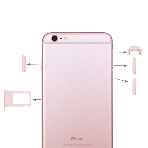 4 in 1 for iPhone 6 Plus (Card Tray + Volume Control Key + Power Button + Mute Switch Vibrator Key)(Rose Gold)