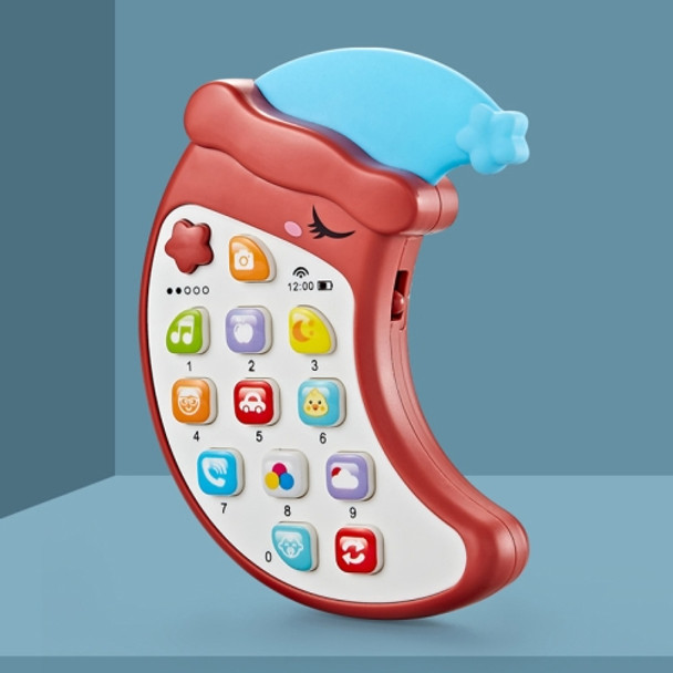 YS2809A Simulation Moon Phone Story Machine Bilingual Music Baby Early Education Toy(Red)