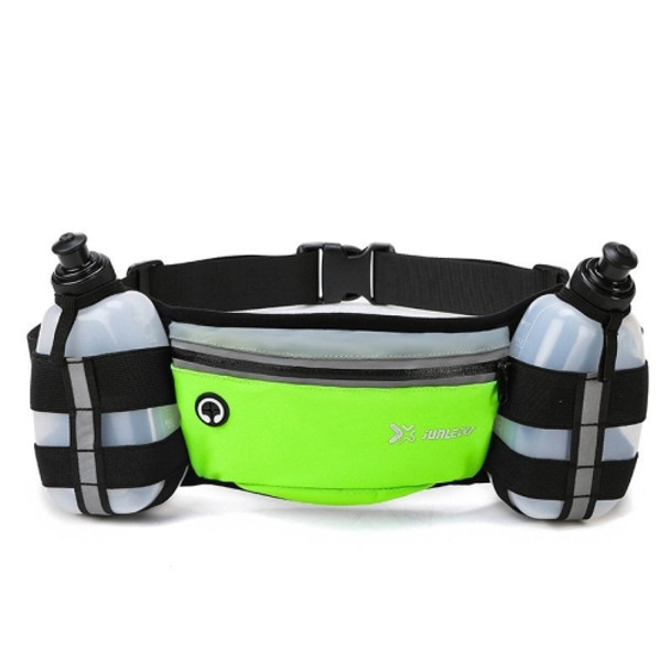 JUNLETU 1075  Outdoor Sports Waist Bag Multifunctional Fitness Running Phone Bag with Dual Water Bottle Pockets(Fluorescent Green )