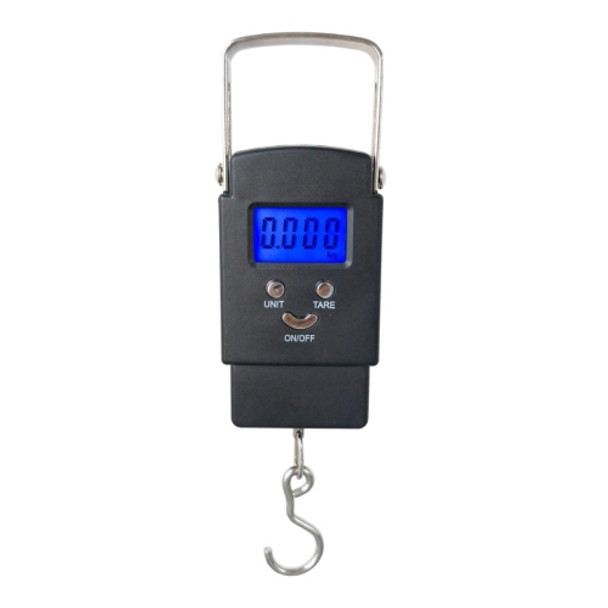 Home Electronic Scales Portable Hand-held Scale Express Luggage Spring Scale(50kg Blue Backlight)