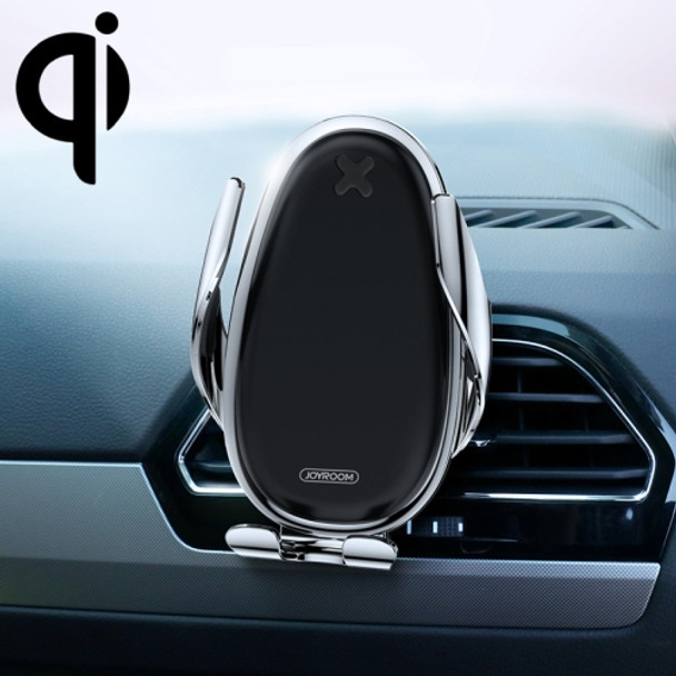 JOYROOM JR-ZS199 Speed Series Qi Standard Air Outlet Wireless Induction Charging Car Bracket (Silver)