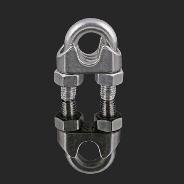 2 PCS Stainless Steel Clip U-shaped Wire Rope Card Head Rope Wire Rope Rolling Head Buckle, Specification:M4