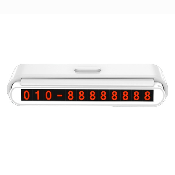 2 PCS One-Click Automatic Hiding Temporary Parking Signs For Cars(White - Red Numbers)