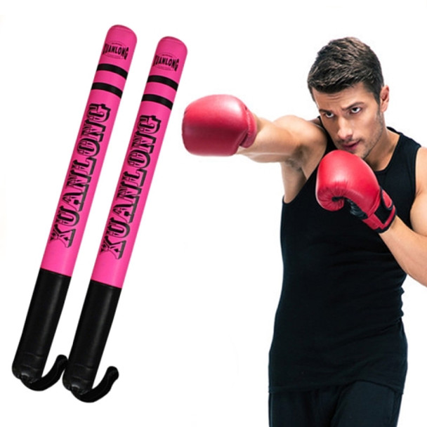 1 Pair XUANLONG PU Boxing Stick Target Sanda Stick Taekwondo Speed Training Equipment Fighting Reaction Target, Length: 57 Cm(Cool Pink )