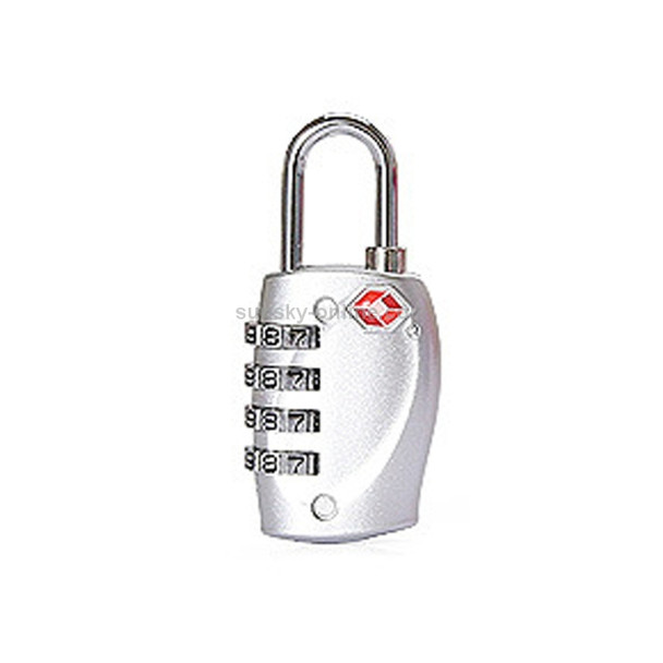 TSA Combination 4 Digits Luggage Travel Suitcase Security Padlock Lock Cable Lock Customs TSA Luggage Metal Lock Password Lock Anti-theft Wire Lock(Silver)