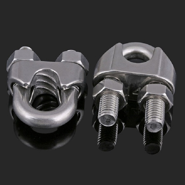 2 PCS Stainless Steel Clip U-shaped Wire Rope Card Head Rope Wire Rope Rolling Head Buckle, Specification:M14