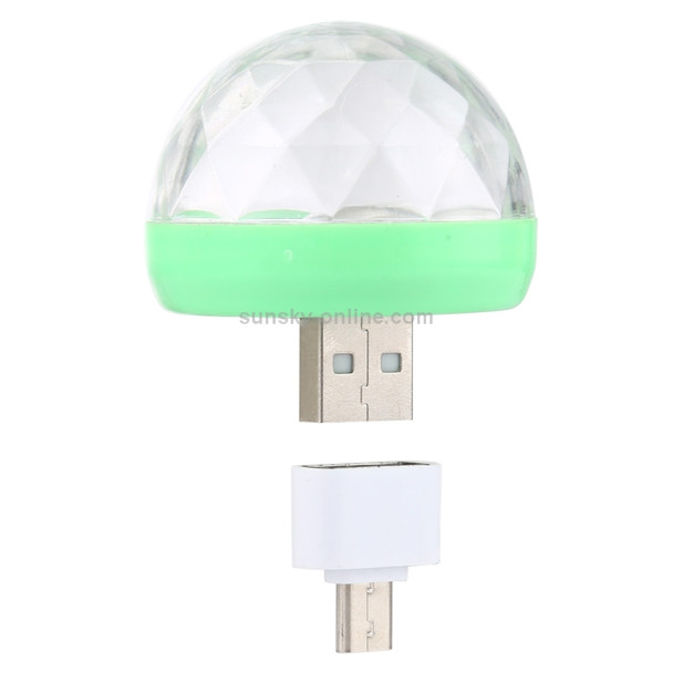 4W RGB USB LED Crystal Magic Ball Stage Light with Micro USB Adapter
