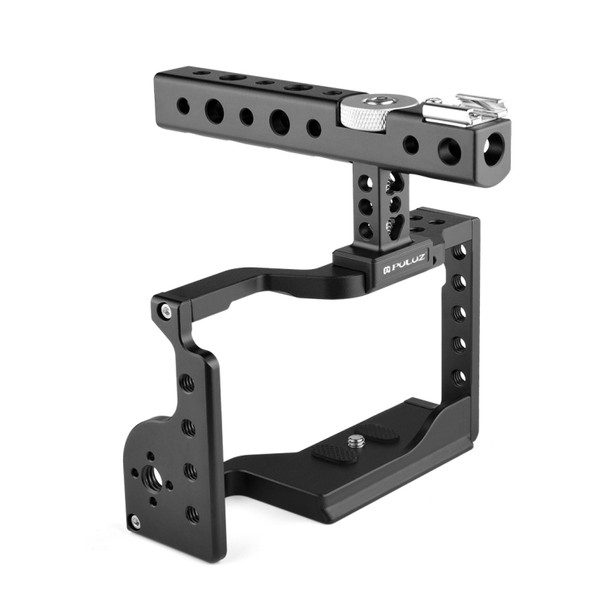 PULUZ Video Camera Cage Stabilizer with Handle for Sony A6600 / ILCE-6600(Black)