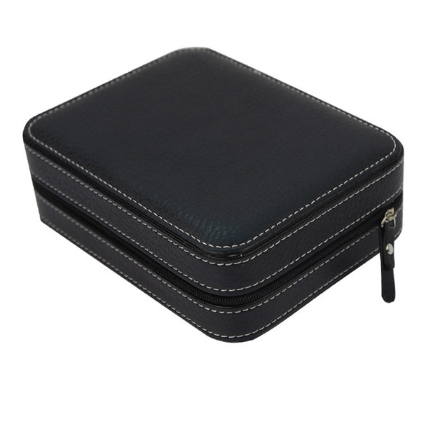 8-Digit Watch Storage Box Watch Display Box Portable Watch Travel Bag, Specification: 24 x 18 x 6cm(Black )