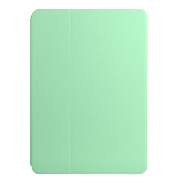 For Samsung Galaxy Tab E 9.6 T560/T561/T565/T567V Dual-Folding Horizontal Flip Tablet Leather Case with Holder (Mint Green)