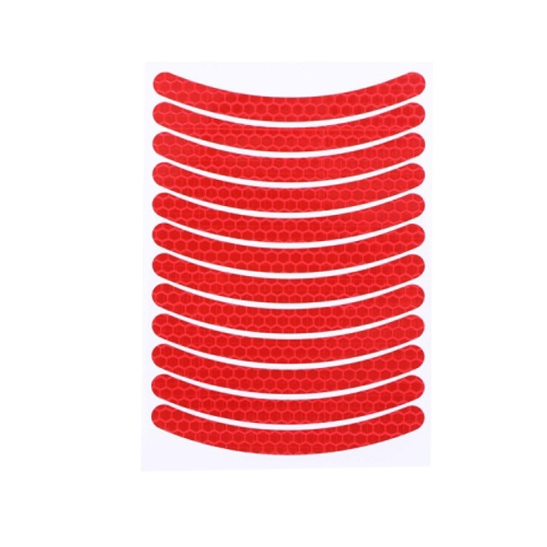 10 PCS Jg-Phc-12 Children Bicycle Scooter Reflective Sticker Night Warning Riding Contour Sticker(Red)