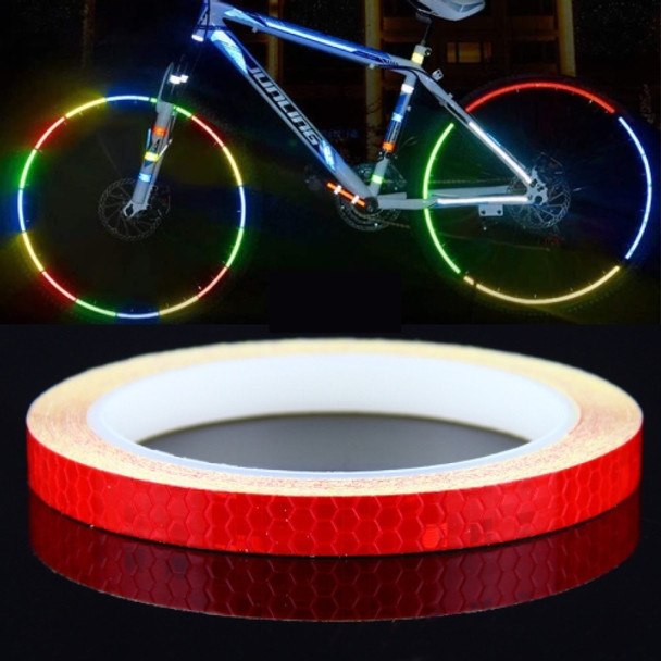 10 Rolls Bicycle Mountain Bike Motorcycle Sticker Car Contour Reflective Sticker Night Riding Reflective Sticker 1 x 800cm(Red)