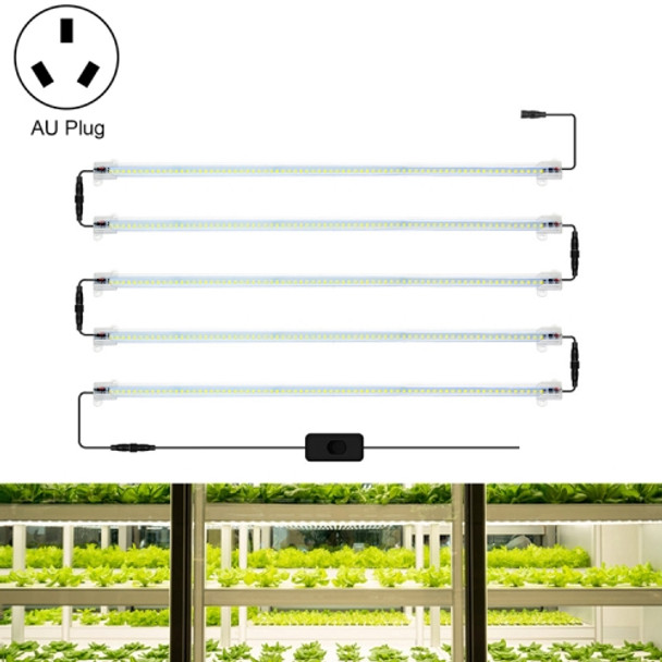 LED Plant Lamp Household Full Spectral Filling Hard Lamp Strip, Style: 50cm 5 Head(Sun Light AU Plug)