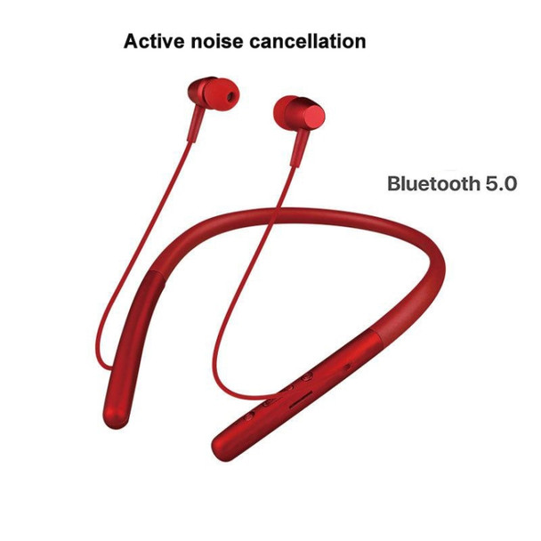 Wi-700 Neck-Mounted Wireless Bluetooth 5.0 Sports Earphone Wire Control Function(Red)