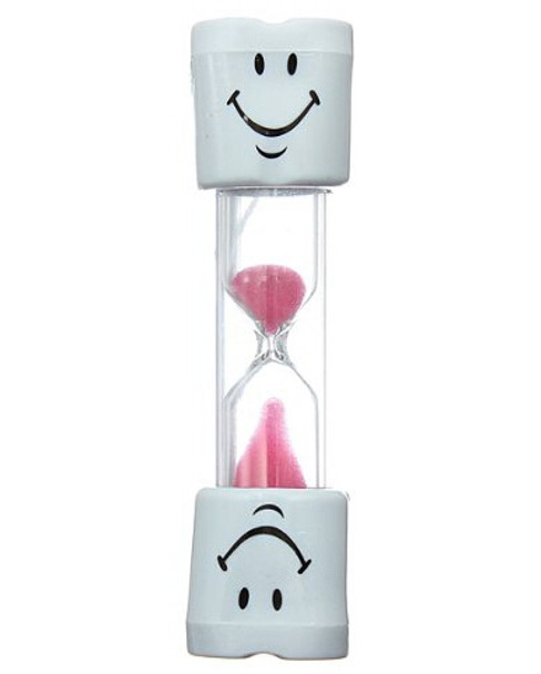 2 PCS Sand Clock 3 Minutes Smiling Face Decorative Hourglass Household Kids Toothbrush Timer Gifts(Red)