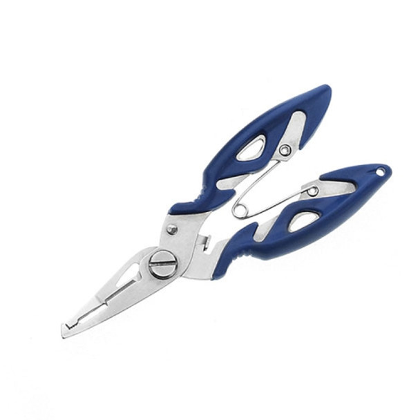 3 PCS Stainless Steel Fishing Curved Nose Pliers Outdoor Fishing Line Scissors(Blue)