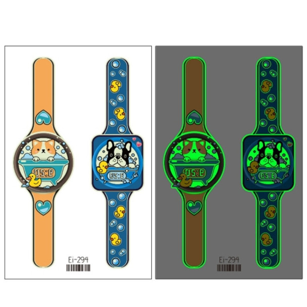 20 PCS Children Waterproof Luminous Cartoon Watch Tattoo Stickers(Ei-294)