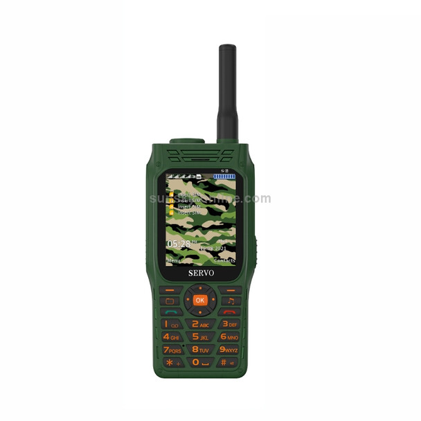SERVO F3 Mobile Phone, English Key, 4000mAh Battery, 2.4 inch, Spredtrum SC6531, 23 Keys, Support Bluetooth, FM, Magic Voice, Flashlight, TV, GSM, Quad SIM(Green)