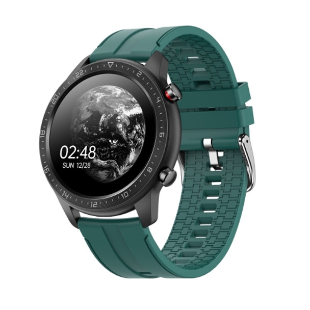 MX13 1.3 inch IPS Touch Screen IP68 Waterproof Smart Watch, Support Sleep Monitoring / Heart Rate Monitoring / Bluetooth Earphone Play Music / Bluetooth Call, Style: Silicone Strap(Green)