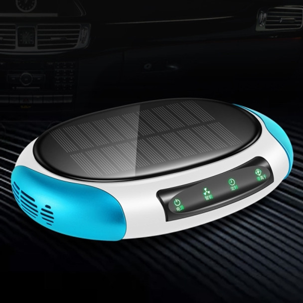 BY-885 Solar Automobile Air Purifier Vehicle Negative Ion Air Purifier(Blue White)