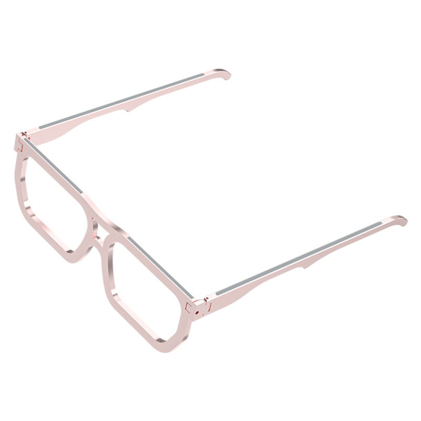 R-JUST BJ02-1 Foldable Round Glasses Shape Aluminum Alloy Laptop Stand(Pink)