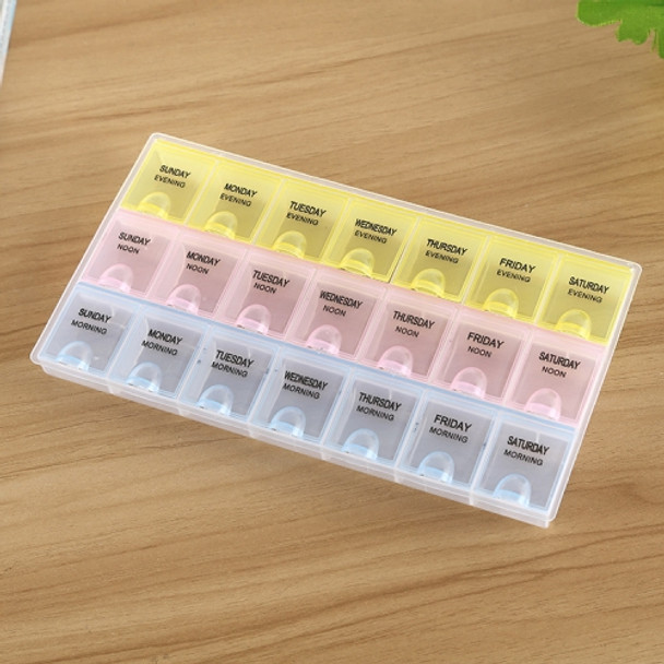 7 Day 21 Slots Pill Medicine Storage Box Pill Vitamins Organizer Box