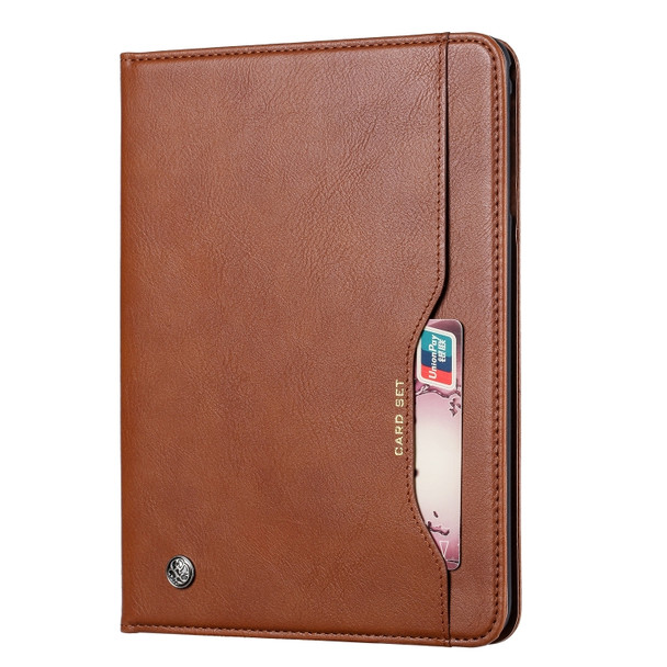 Knead Skin Texture Horizontal Flip Leather Case for Galaxy Tab A 8.0 (2019)  T290 / T295, with Photo Frame & Holder & Card Slots & Wallet(Brown)