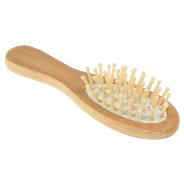 Natural Wooden Massage Hair Comb with Rubber Base & Wooden Brush, Size: Medium(White)