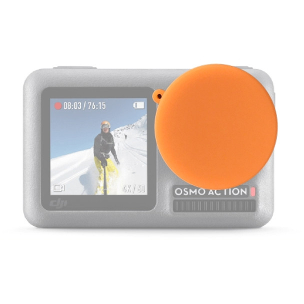PULUZ Silicone Protective Lens Cover for DJI Osmo Action (Orange)