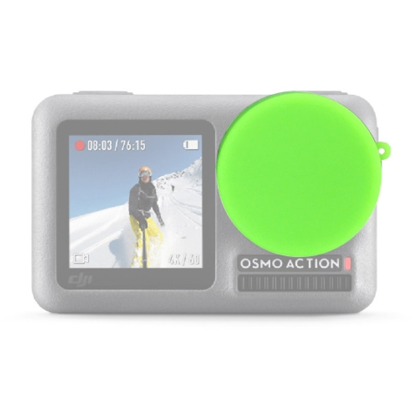 PULUZ Silicone Protective Lens Cover for DJI Osmo Action(Green)