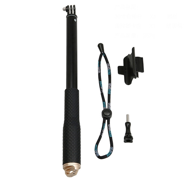 Handheld Aluminium Extendable Pole Monopod with Screw & Strap & Remote Control Buckle for GoPro HERO5 Session /5 /4 Session /4 /3+ /3 /2 /1, Xiaoyi Sport Cameras, Adjustment Length: 36-110cm(Gold)