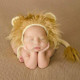 Newborn Photography Little Lion Wool Cartoon Hat and Tail Props For 0-2 Month(Hat + Tail)