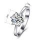 925 Sterling Silver Woman CZ Crystal Wedding Engagement Finger Rings Super Shinning Cubic Zirconia Fine Jewelry, Ring Size:6