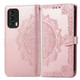 For Meizu 18 Mandala Flower Embossed Horizontal Flip Leather Case with Holder & Three Card Slots & Wallet & Lanyard(Rose Gold)