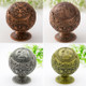 Retro Metal Spherical Ashtray With Lid Home Living Room Decoration Ornaments(Eagle Bronze)