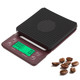 Hand Punch Coffee Scales Timing Electronic Timer Scale Kitchen Scales, Model:5kg/0.1g(Wine Red)