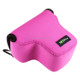 NEOpine Neoprene Shockproof Soft Case Bag with Hook for Panasonic GX8(Magenta)