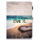 For 8 inch Tablet PC Coloured Drawing Pattern Horizontal Flip Leather Case with Card Slots & Holder & Anti-skid Strip(Love Heart)