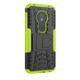 Tire Texture TPU+PC Shockproof Case for Motorola Moto G7 Play, with Holder (Green)