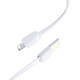 ROCK S3 USB to 8 Pin Portable Charging Data Cable with Keychain, Length: 14cm(White)